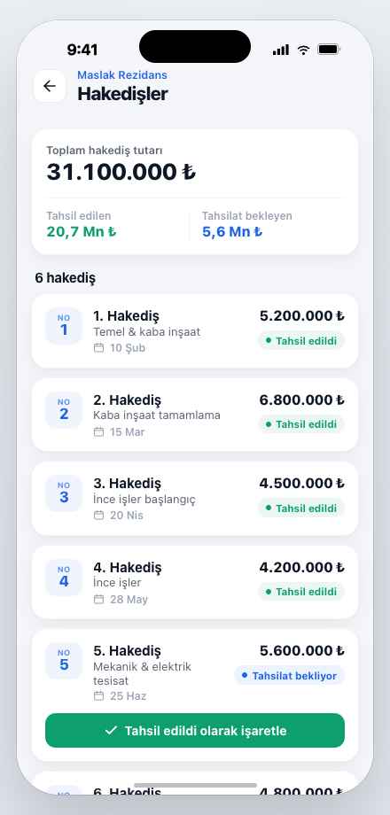 Progress-payment tracking